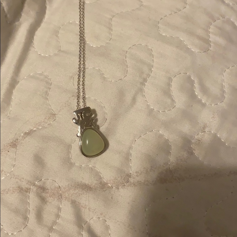 Chalcedony sterling silver necklace